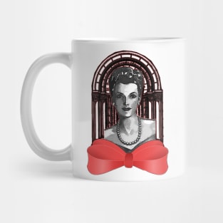 woman with pearl necklace Mug